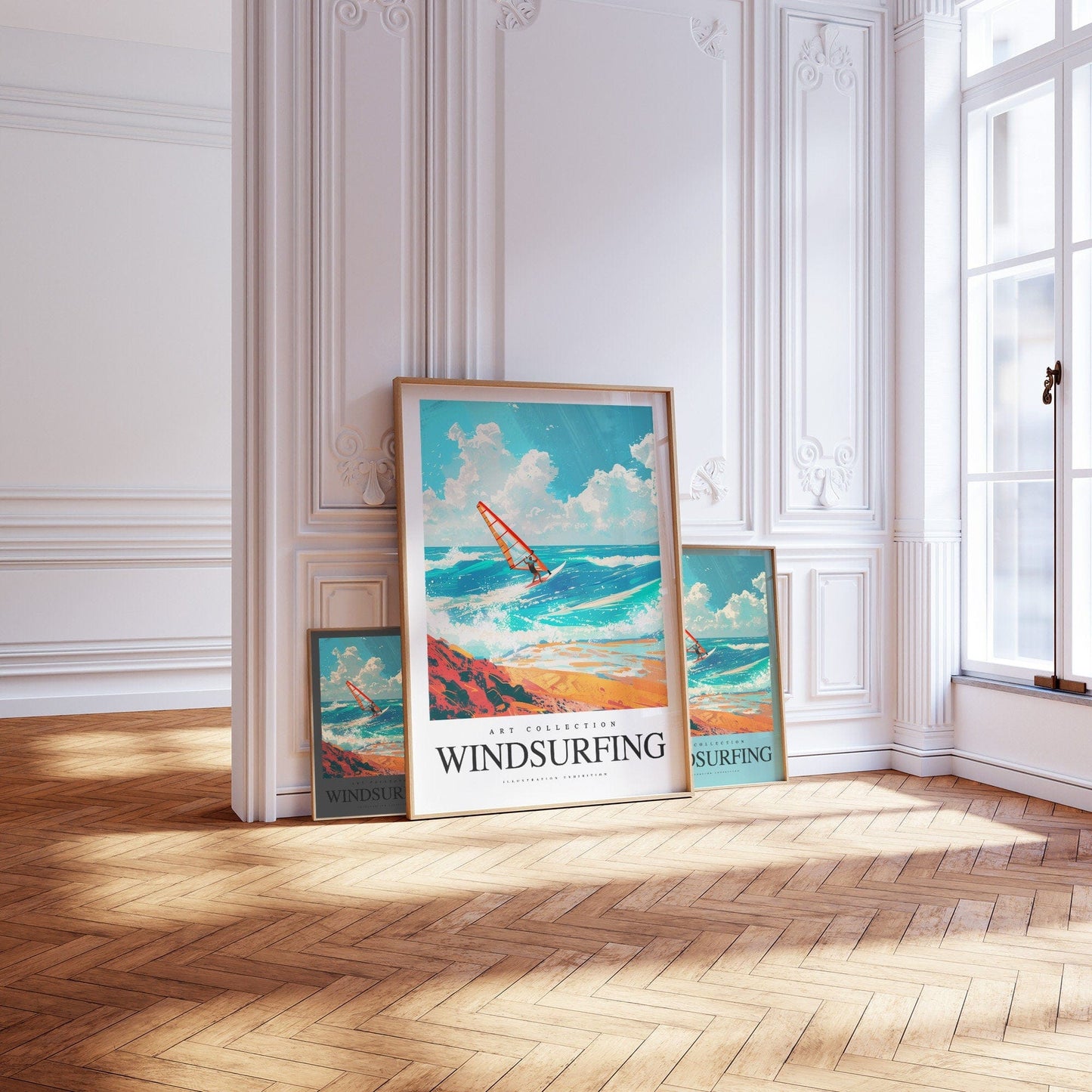 Windsurfing Gifts and Gear Any colour - Windsurfing Print - Windsurfing poster - Windsurfing Art - Travel Poster - Any Size