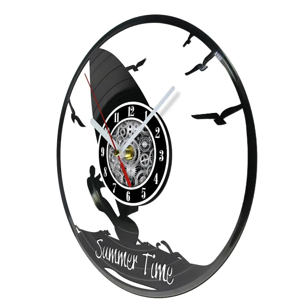 Windsurfing Gifts and Gear Clock Windsurfing Laser Cut Vinyl Record Wall Clock
