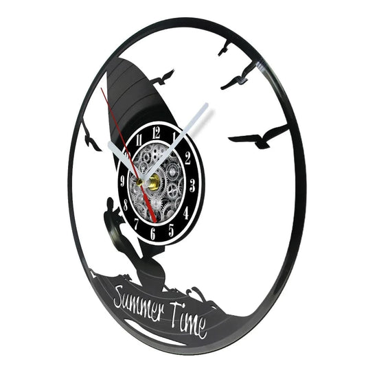 Windsurfing Gifts and Gear Clock Windsurfing Laser Cut Vinyl Record Wall Clock