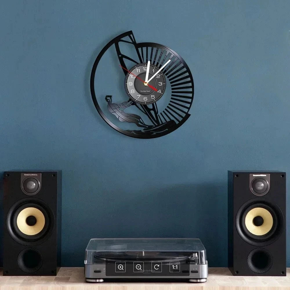 Windsurfing Gifts and Gear Clock Windsurfing Vinyl LP Record Wall Clock Home Decor
