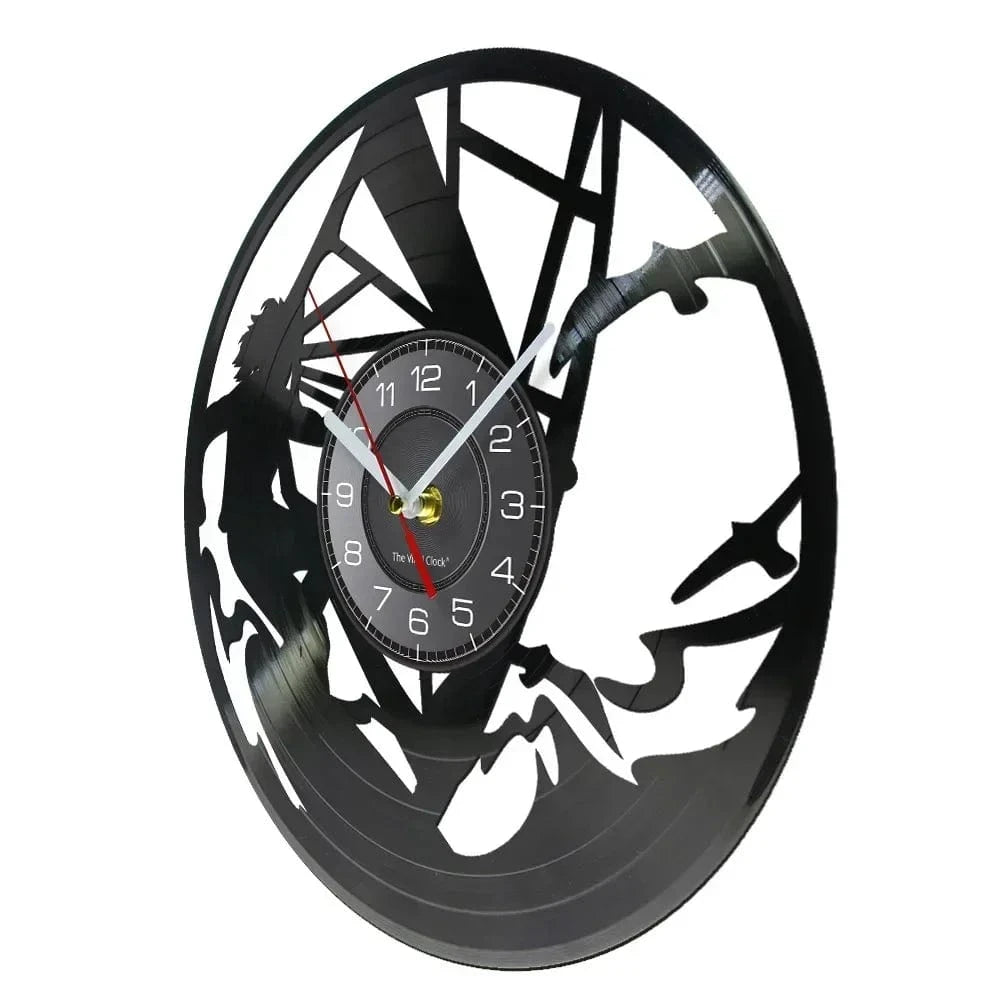 Windsurfing Gifts and Gear Clock Windsurfing Vinyl Record Wall Clock Beach House Decor Extreme Water Sport Artwork Vinyl Disk Crafts Wall Clock Windsurfer Gift
