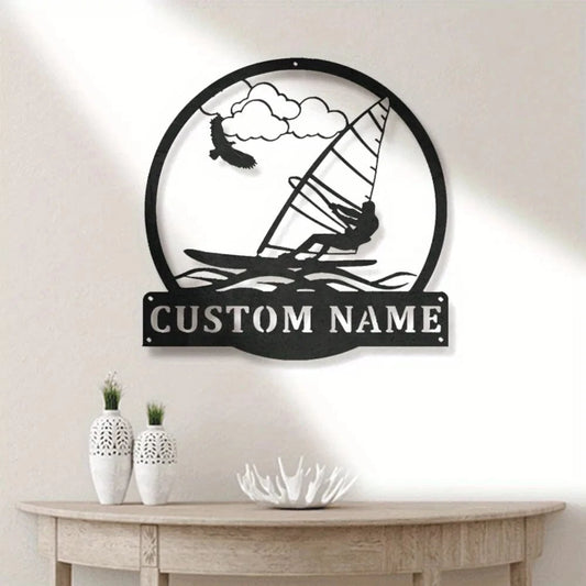 Windsurfing Gifts and Gear Decal Custom Personalized Metal Windsurfing Wall Art