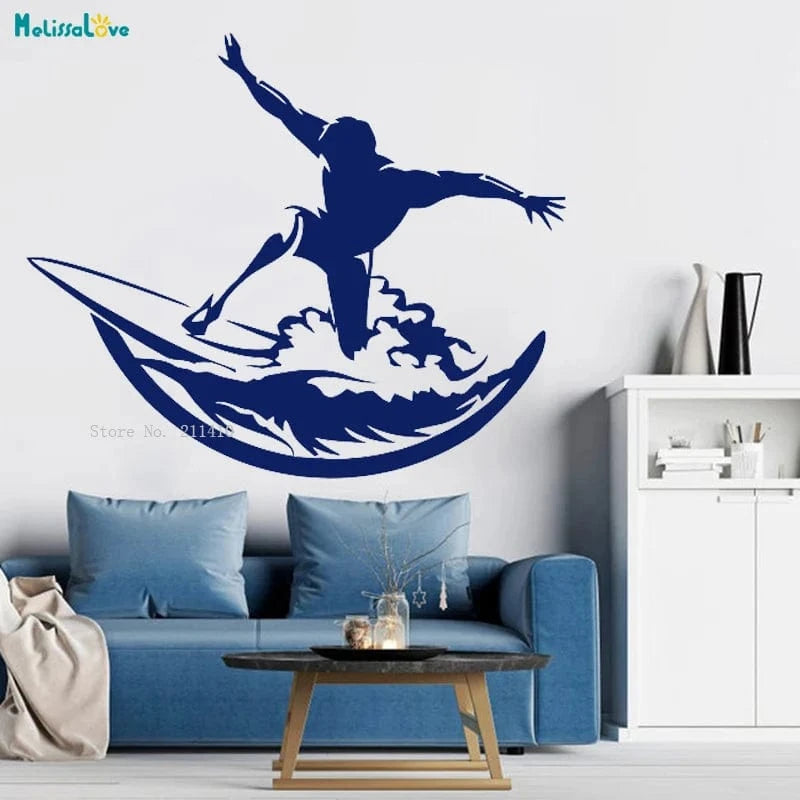 Windsurfing Gifts and Gear Decal Surfing Man Gift Wall Decals Vinyl Sticker Removable