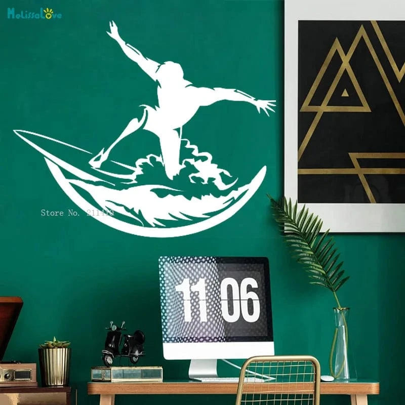 Windsurfing Gifts and Gear Decal Surfing Man Gift Wall Decals Vinyl Sticker Removable