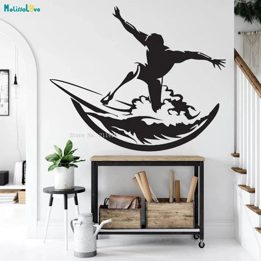 Windsurfing Gifts and Gear Decal Surfing Man Gift Wall Decals Vinyl Sticker Removable