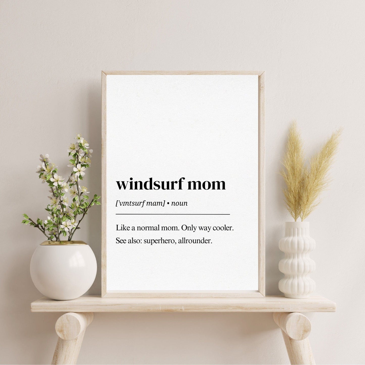 Windsurfing Gifts and Gear Decor Windsurf Mom Definition digital download, Windsurf digital print, Wind poster, Wind surf gift, Windsurfer art, windsurf wall art, watersport