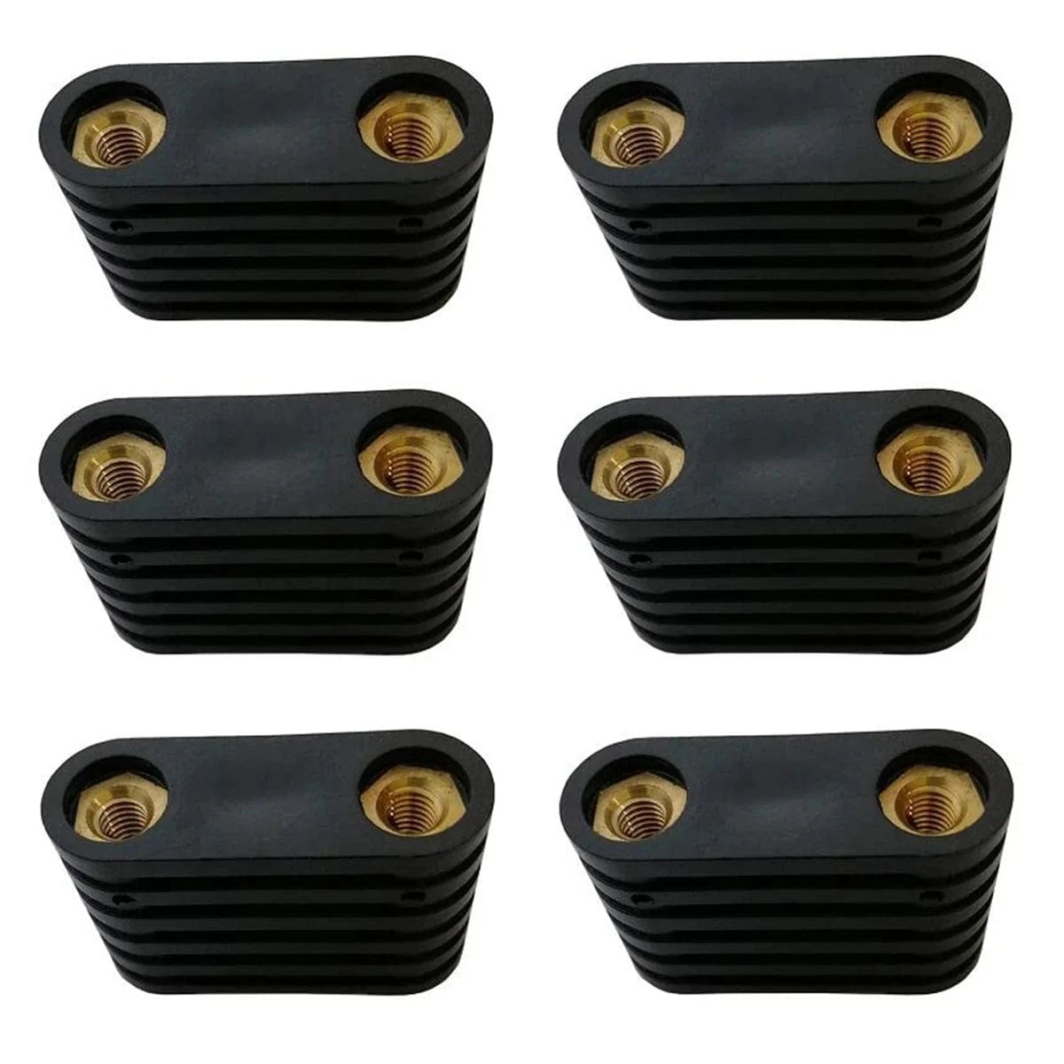 Windsurfing Gifts and Gear Footstrap Variant 6Pcs Windsurfing Black Plastic 2-Hole Footstrap Insert Replacement