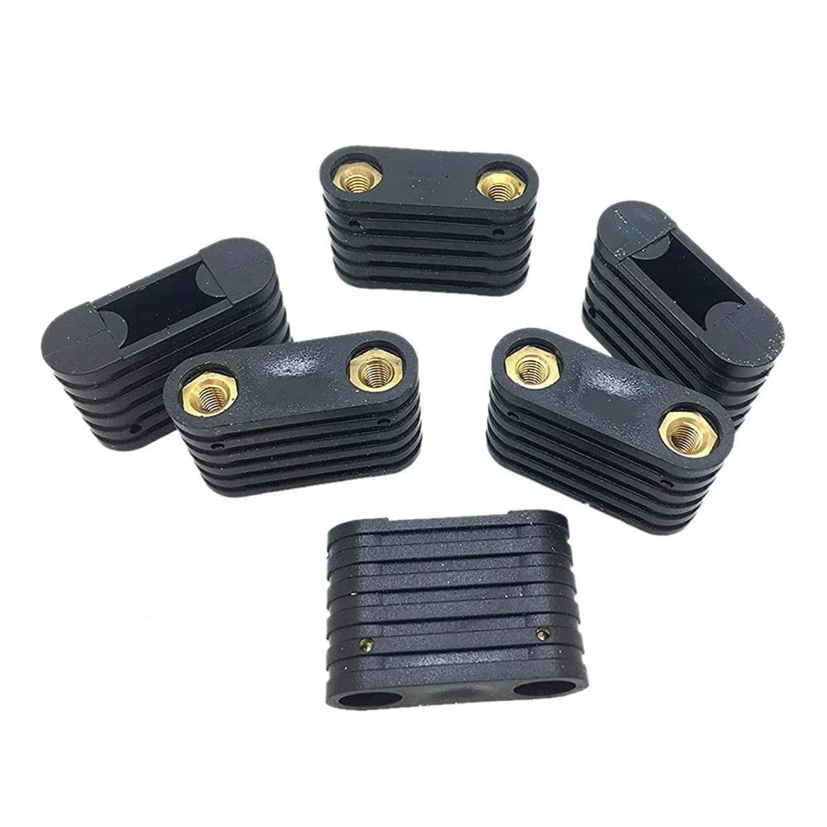 Windsurfing Gifts and Gear Footstrap Variant 6Pcs Windsurfing Black Plastic 2-Hole Footstrap Insert Replacement