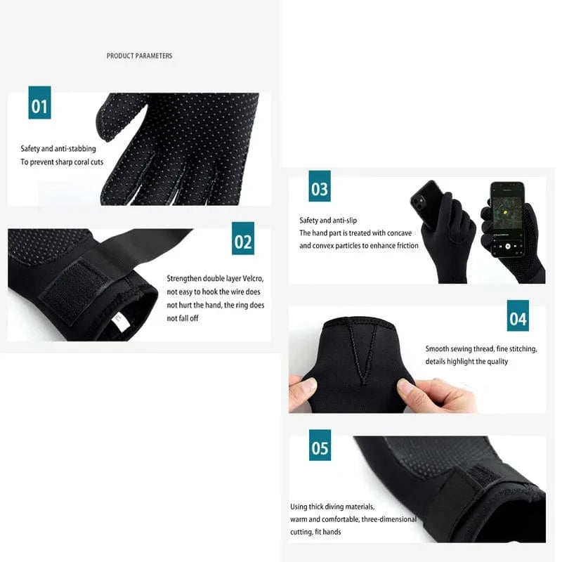 Windsurfing Gifts and Gear Glove Neoprene Palm Gloves for Men Keep Warm Wear Resistant