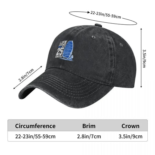 Windsurfing Gifts and Gear Hat Life begins at 25 knots windsurfing Cap