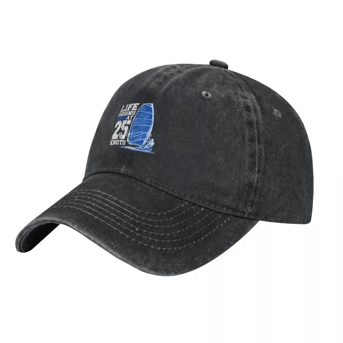 Windsurfing Gifts and Gear Hat Black Life begins at 25 knots windsurfing Cap