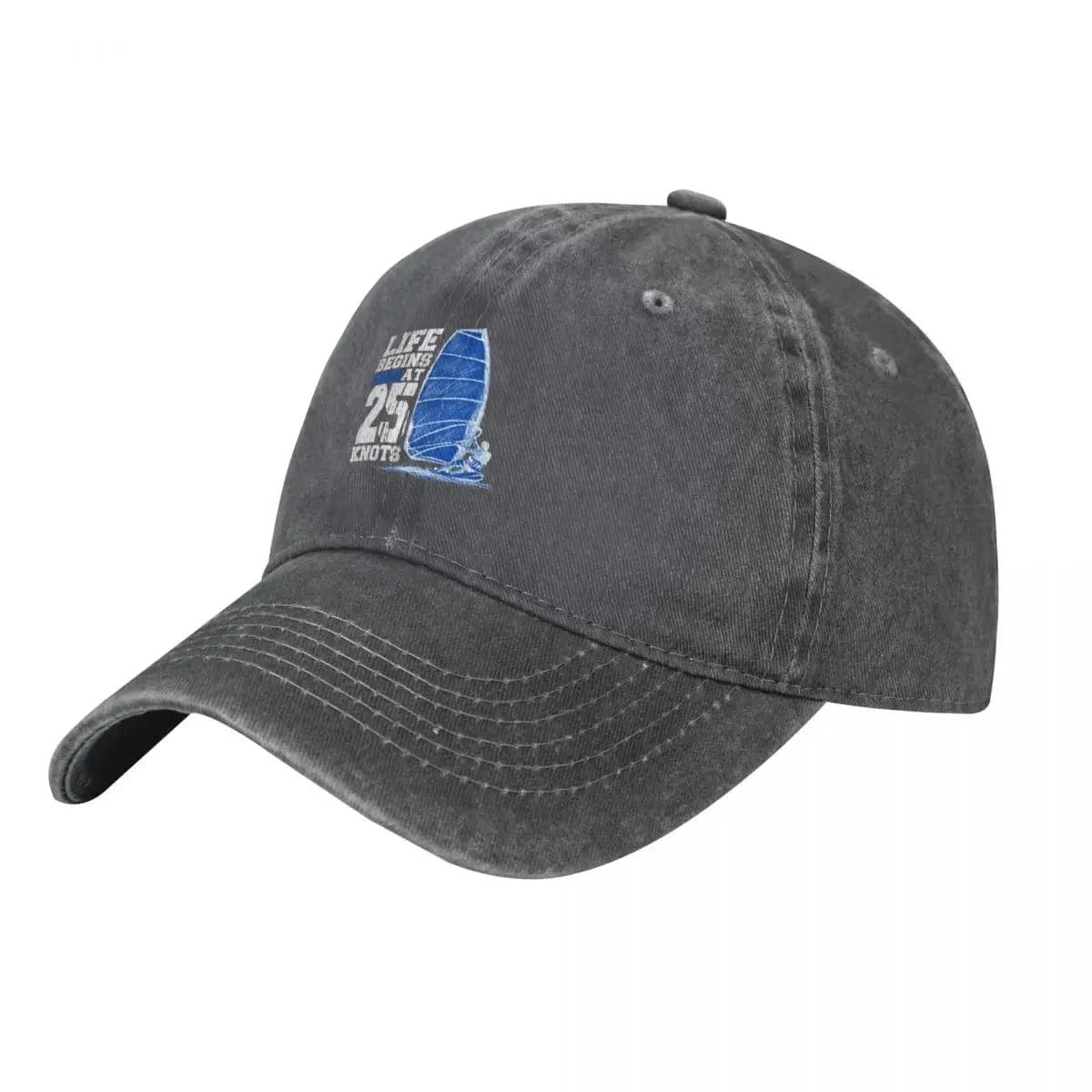 Windsurfing Gifts and Gear Hat Deep Heather Life begins at 25 knots windsurfing Cap