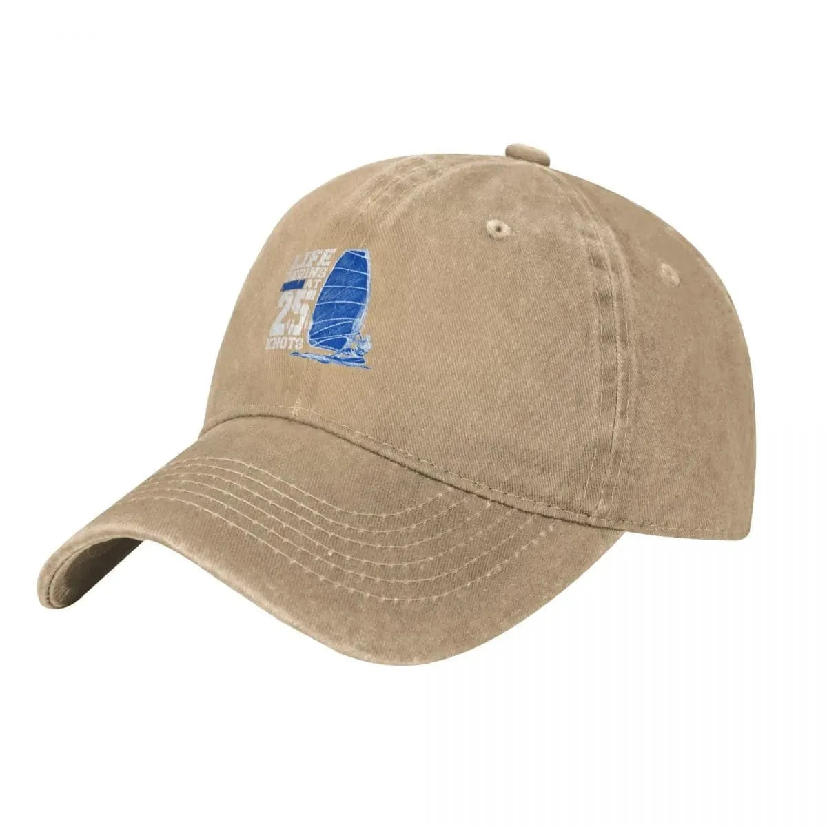 Windsurfing Gifts and Gear Hat Natural Life begins at 25 knots windsurfing Cap