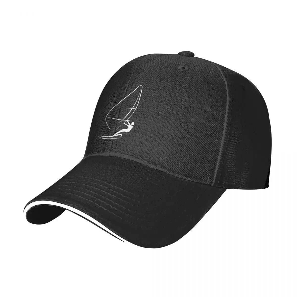 Windsurfing Gifts and Gear Hat Minimalist Windsurfing Design Baseball Cap Luxury man cap Mountaineering Fishing cap Streetwear Golf Wear Men Women's