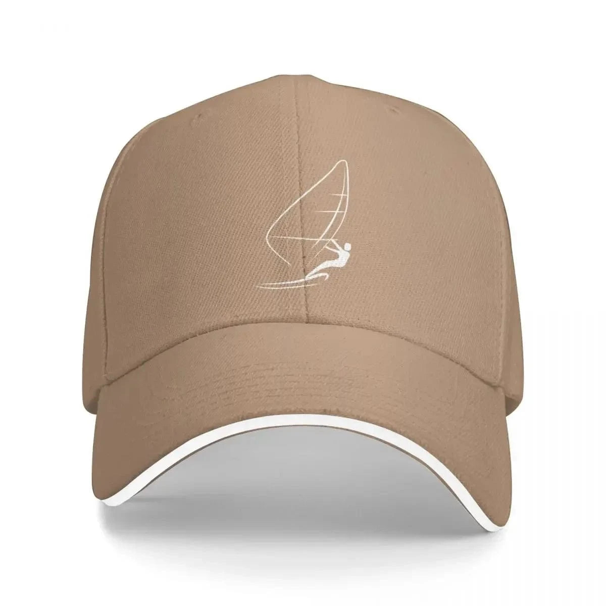 Windsurfing Gifts and Gear Hat Natural Minimalist Windsurfing Design Baseball Cap Luxury man cap Mountaineering Fishing cap Streetwear Golf Wear Men Women's