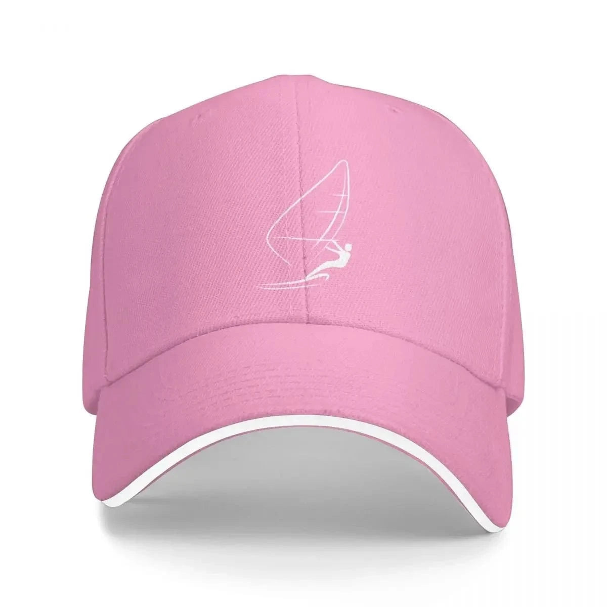 Windsurfing Gifts and Gear Hat Pink Minimalist Windsurfing Design Baseball Cap Luxury man cap Mountaineering Fishing cap Streetwear Golf Wear Men Women's