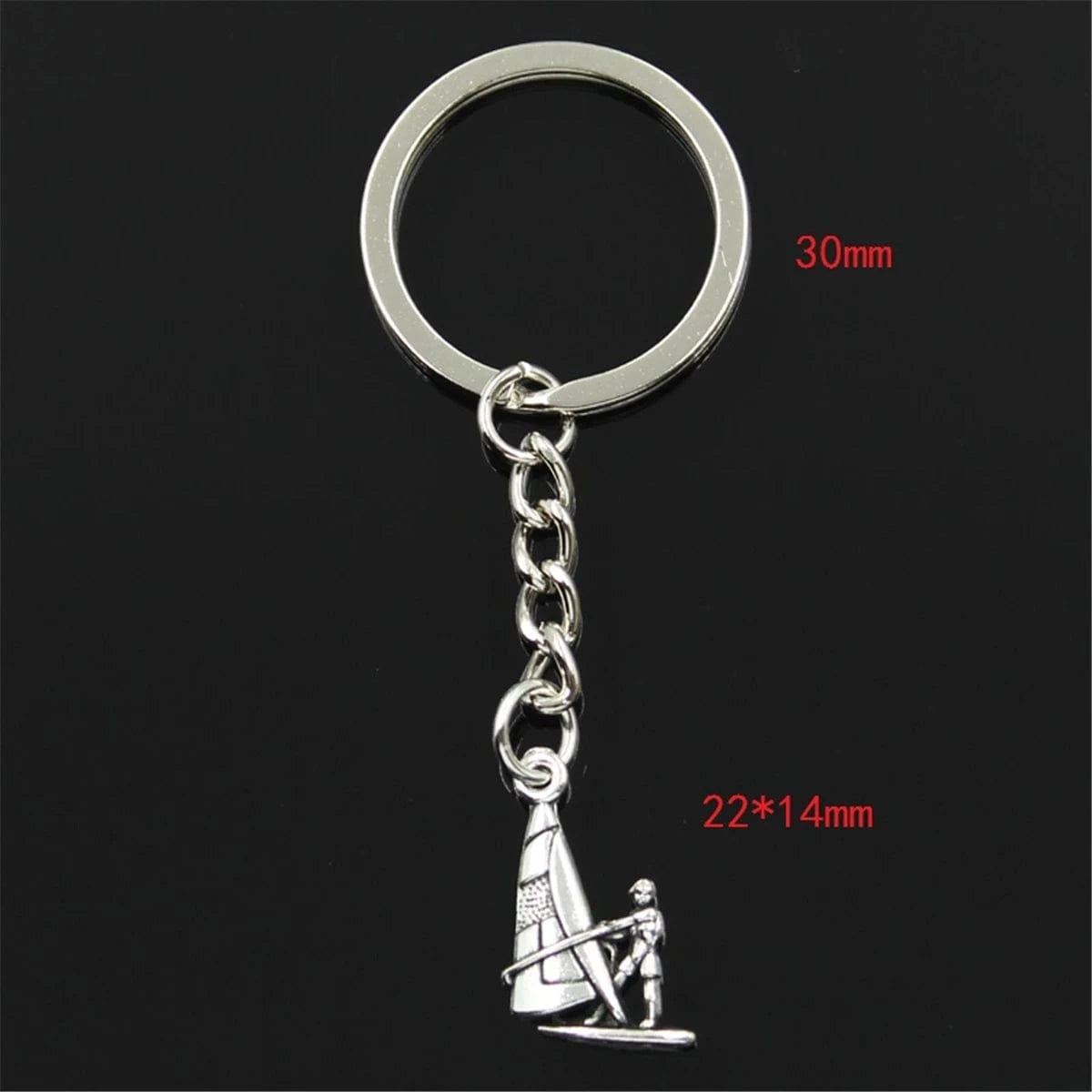 Windsurfing Gifts and Gear Pendant Variant Fashion Windsurfing Windsurfer 22x14mm Pendant 30mm Key Ring