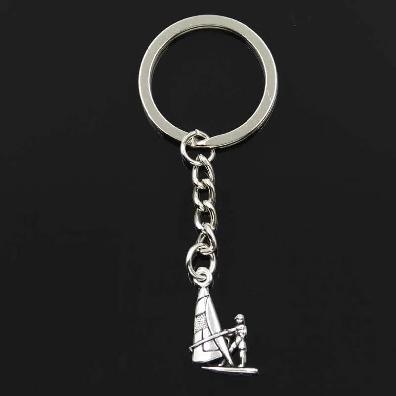 Windsurfing Gifts and Gear Pendant Variant Fashion Windsurfing Windsurfer 22x14mm Pendant 30mm Key Ring