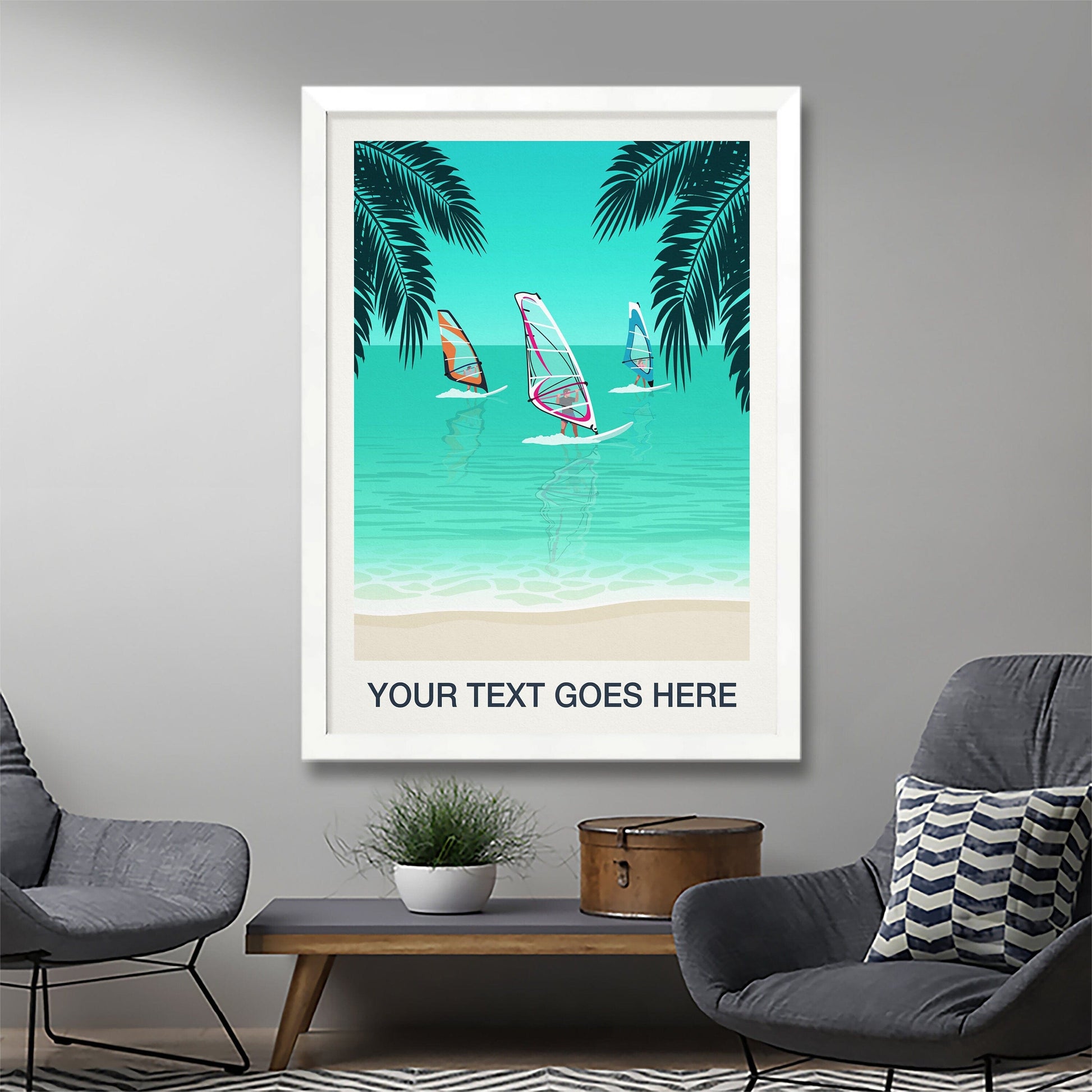 Windsurfing Gifts and Gear Personalised Windsurfing Poster, Personalised Windsurfing gift, Custom Windsurfing art, Windsurfing Print, Windsurfing Poster,