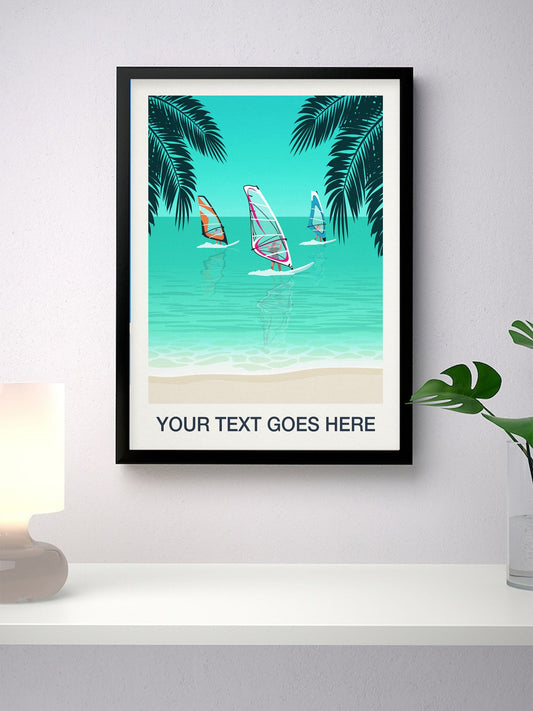 Windsurfing Gifts and Gear Personalised Windsurfing Poster, Personalised Windsurfing gift, Custom Windsurfing art, Windsurfing Print, Windsurfing Poster,