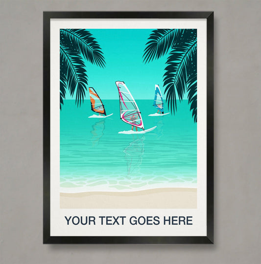 Windsurfing Gifts and Gear Personalised Windsurfing Poster, Personalised Windsurfing gift, Custom Windsurfing art, Windsurfing Print, Windsurfing Poster,