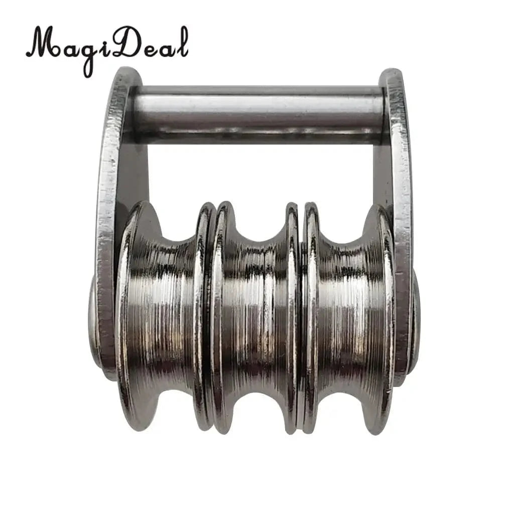 Windsurfing Gifts and Gear Pulley 200007763:201336100 Universal Windsurfing Sail Tack Triple Pulley Wheel - Marine Grade 316 Stainless Steel - Strong & Durable