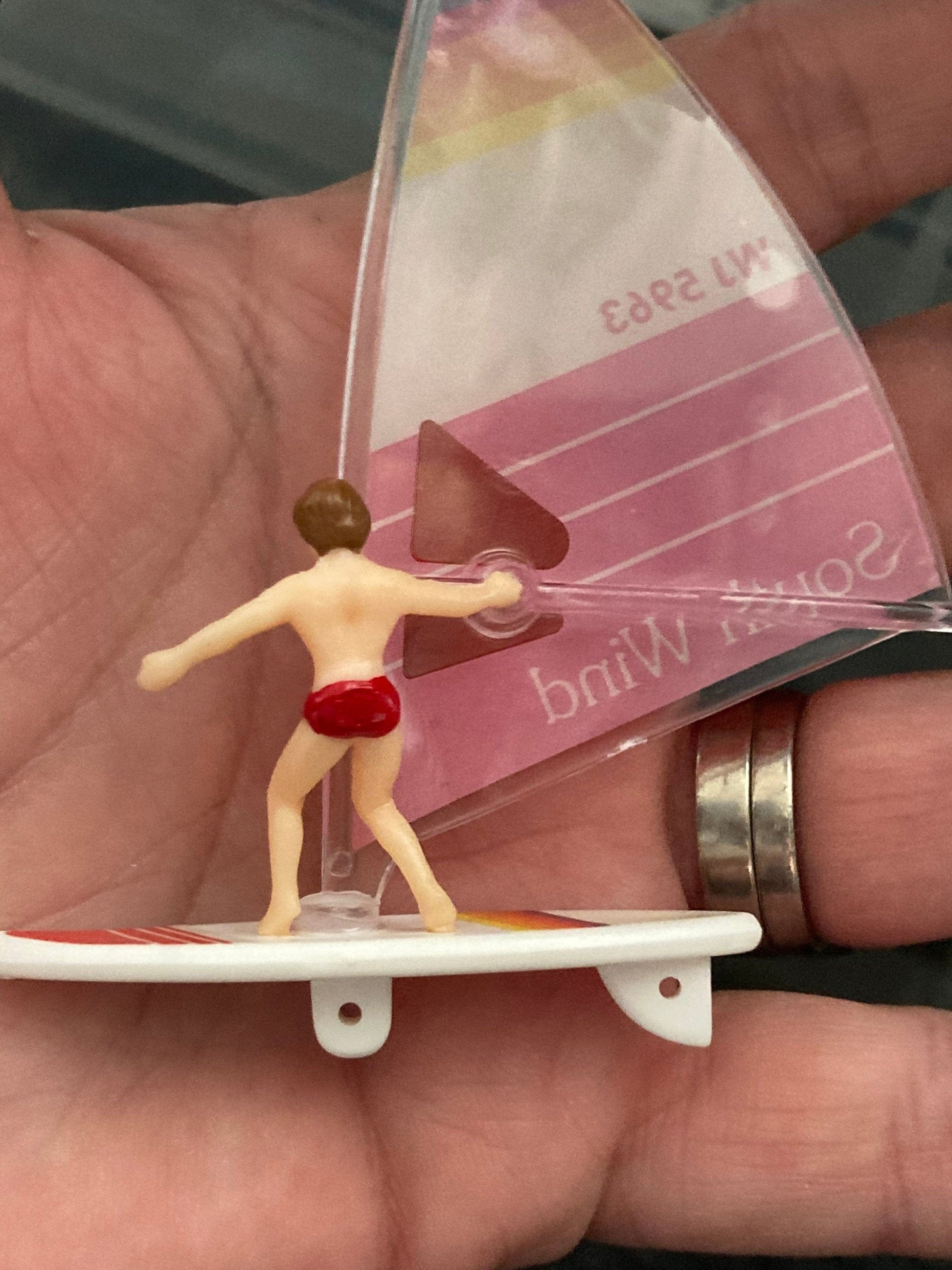 Windsurfing Gifts and Gear Retro windsurfer windsurfing cake topper plastic