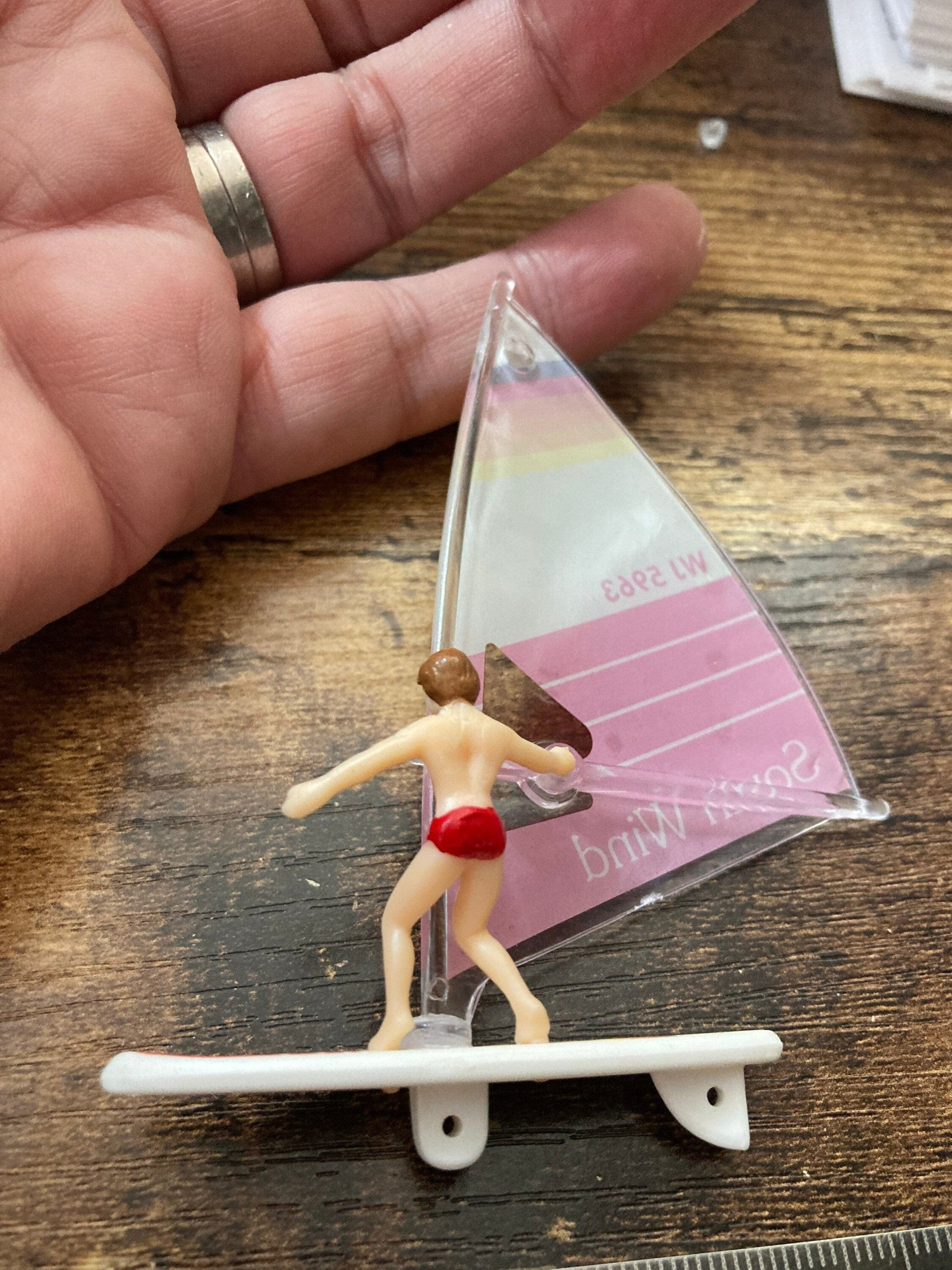 Windsurfing Gifts and Gear Retro windsurfer windsurfing cake topper plastic