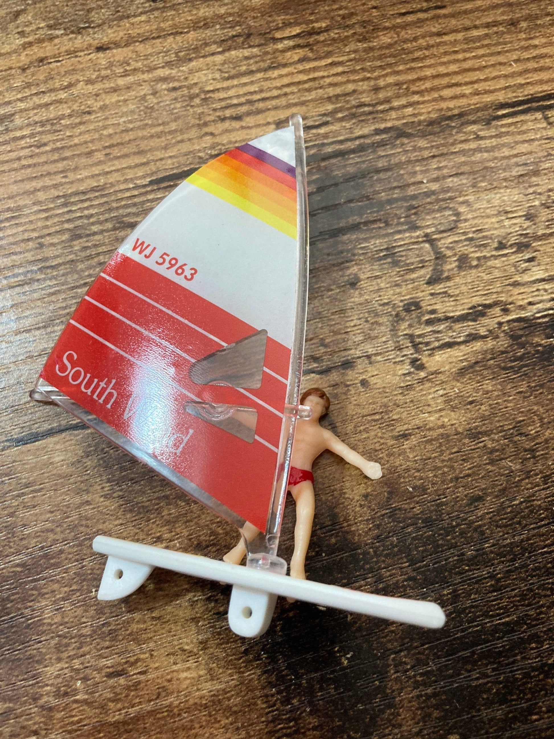 Windsurfing Gifts and Gear Retro windsurfer windsurfing cake topper plastic