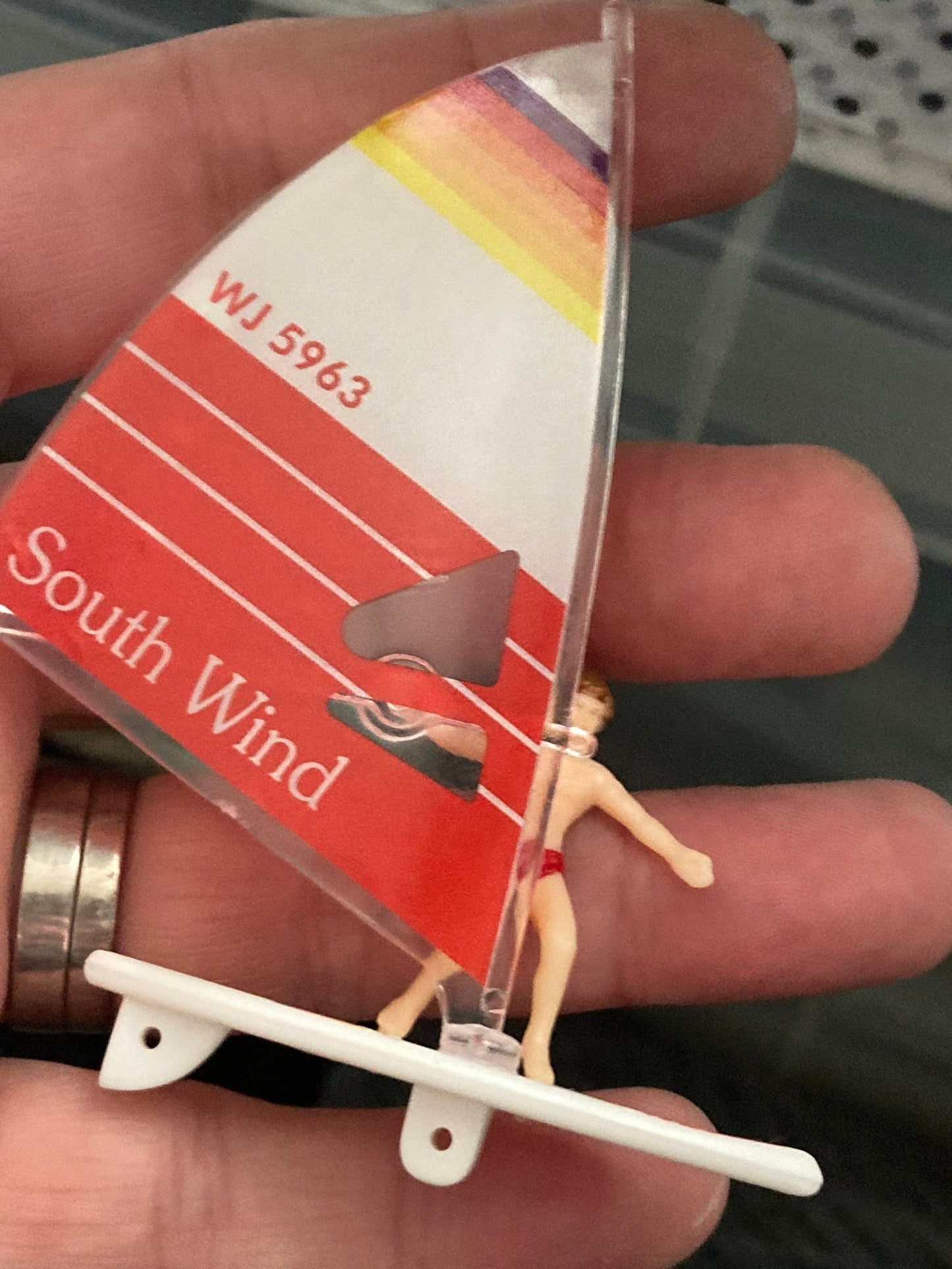 Windsurfing Gifts and Gear Retro windsurfer windsurfing cake topper plastic