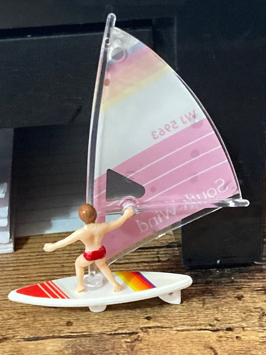 Windsurfing Gifts and Gear Retro windsurfer windsurfing cake topper plastic