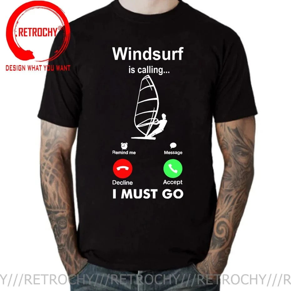 Windsurfing Gifts and Gear T-Shirt Fashion Retro Windsurfing Kitesurf T-shirts Vintage