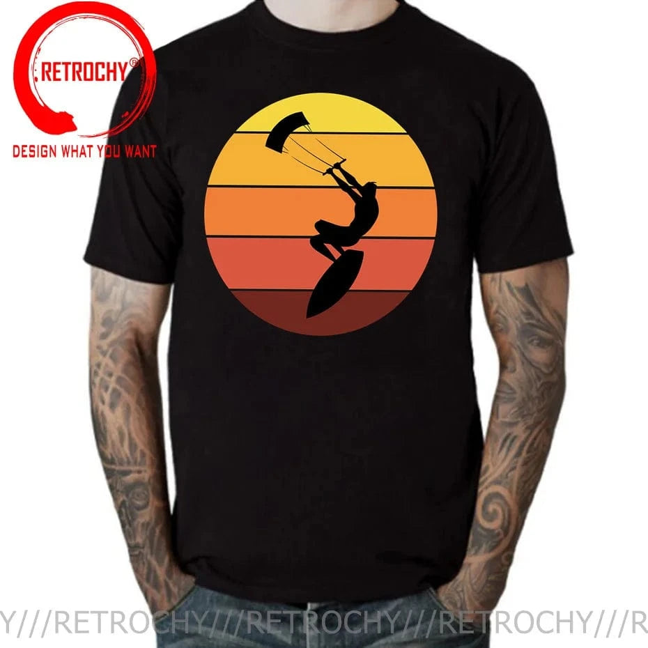 Windsurfing Gifts and Gear T-Shirt Black 13 / XXL Fashion Retro Windsurfing Kitesurf T-shirts Vintage