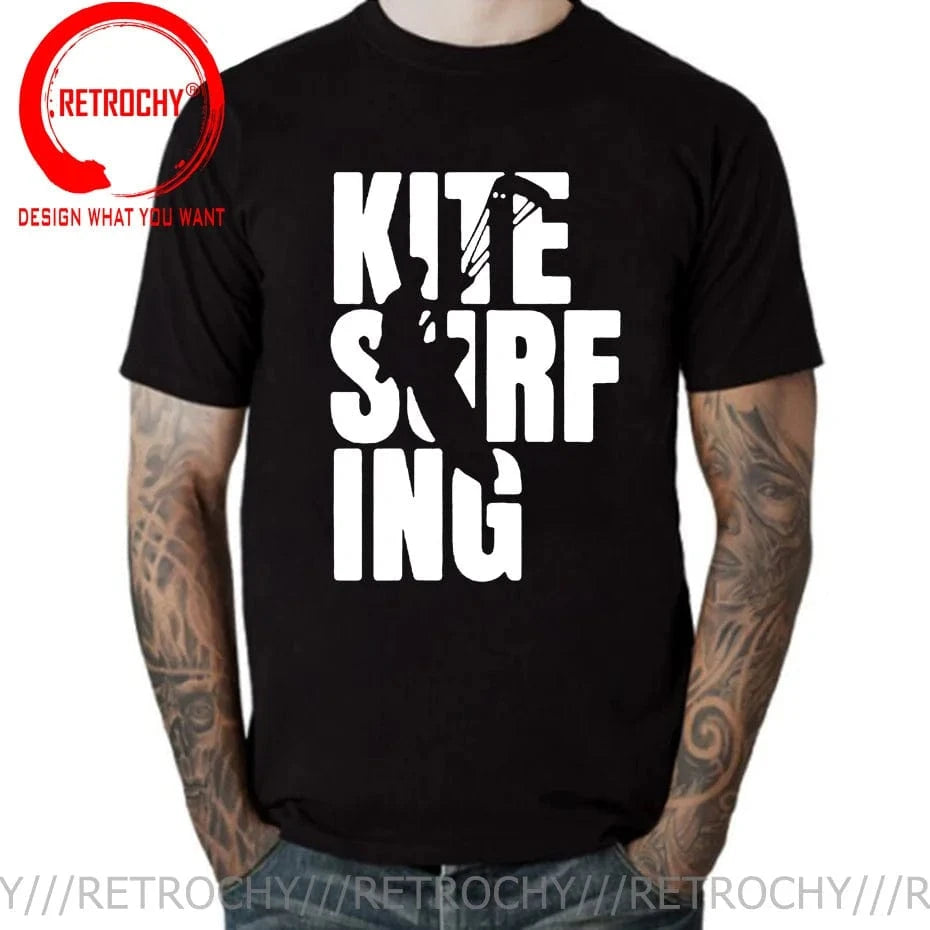 Windsurfing Gifts and Gear T-Shirt Black 14 / S Fashion Retro Windsurfing Kitesurf T-shirts Vintage