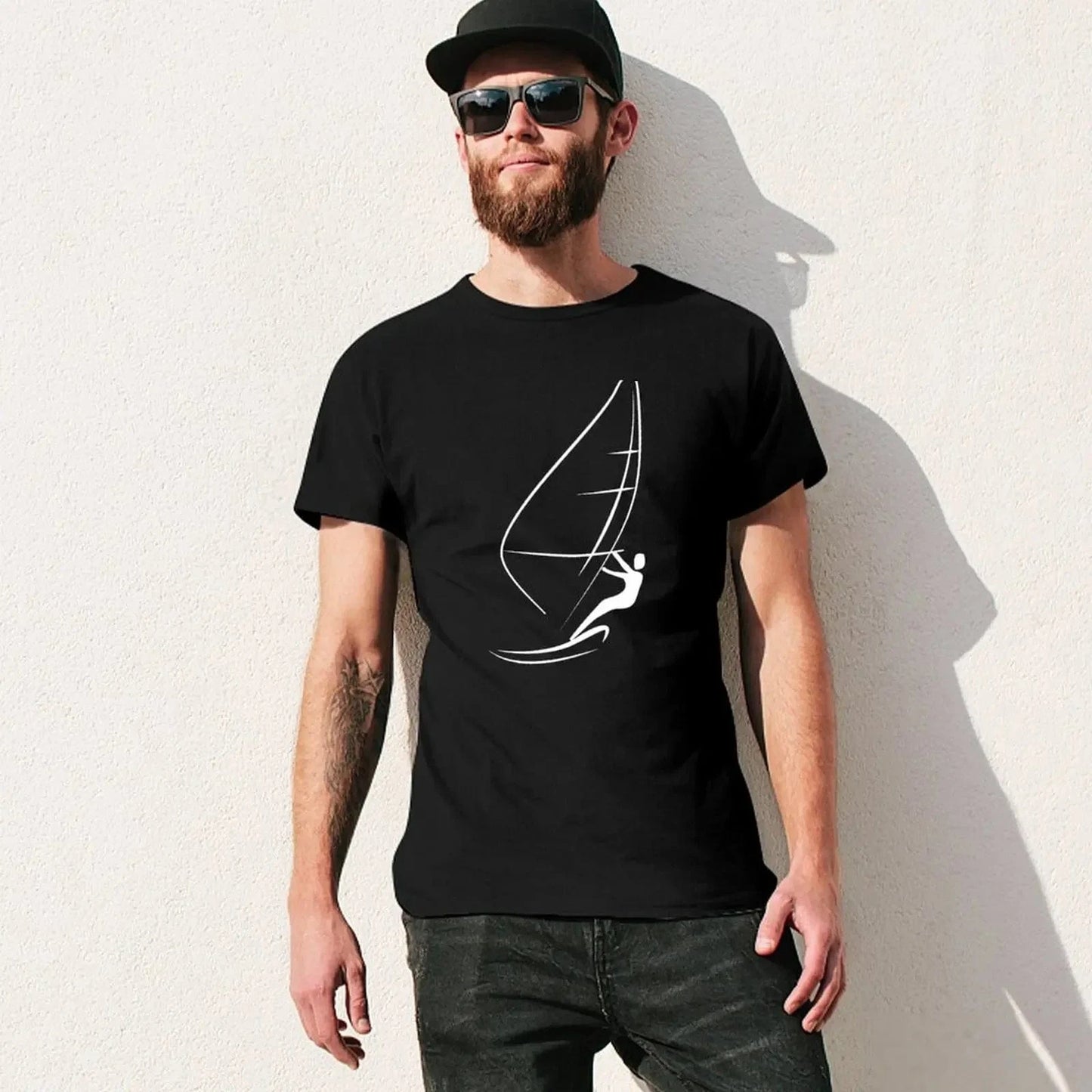 Windsurfing Gifts and Gear T-Shirt Minimalist Windsurfing Design T-shirt