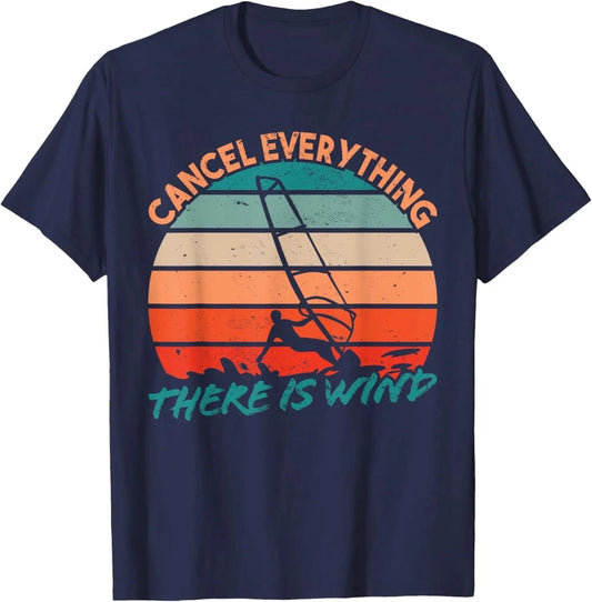 Windsurfing Gifts and Gear T-Shirt Windsurfer T-Shirt Men Clothing Casual Oneck Breathable