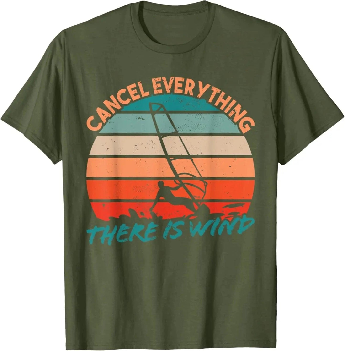 Windsurfing Gifts and Gear T-Shirt Windsurfer T-Shirt Men Clothing Casual Oneck Breathable