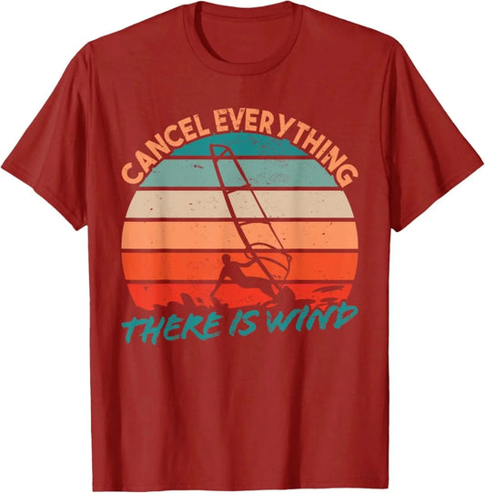 Windsurfing Gifts and Gear T-Shirt Windsurfer T-Shirt Men Clothing Casual Oneck Breathable