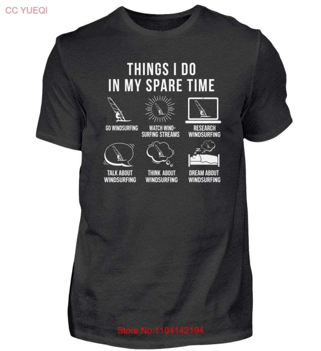Windsurfing Gifts and Gear T-Shirt Windsurfing T Shirt long or short sleeves