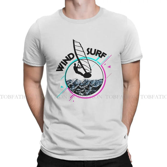 Windsurfing Gifts and Gear T-Shirt Windsurfing T-Shirt Men Style Pure Cotton Round Neck