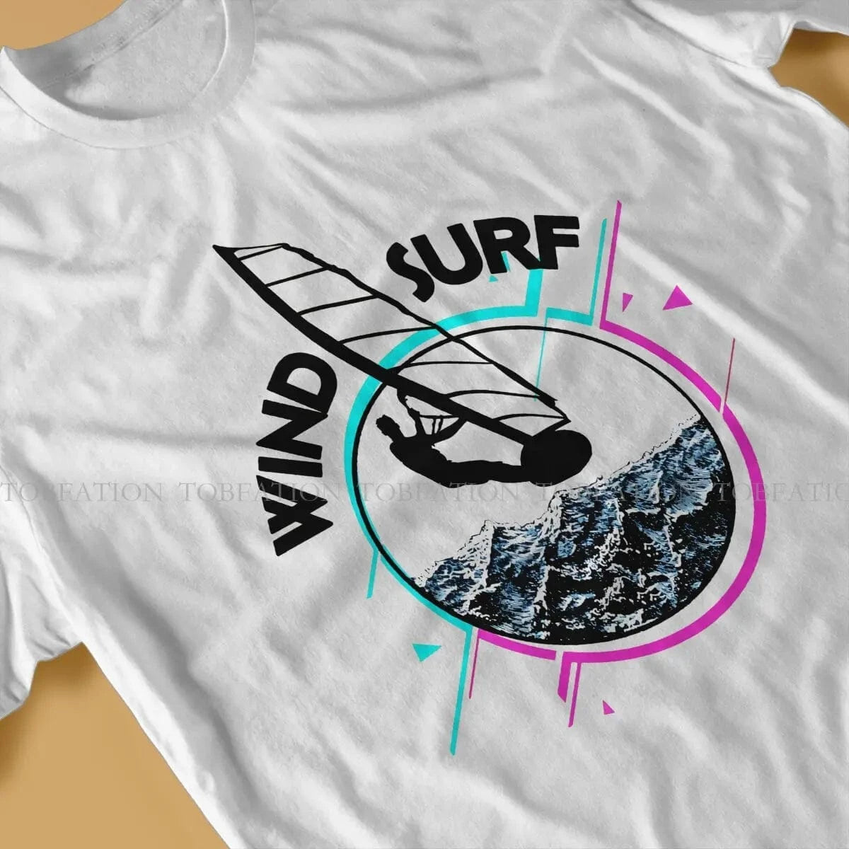 Windsurfing Gifts and Gear T-Shirt Windsurfing T-Shirt Men Style Pure Cotton Round Neck