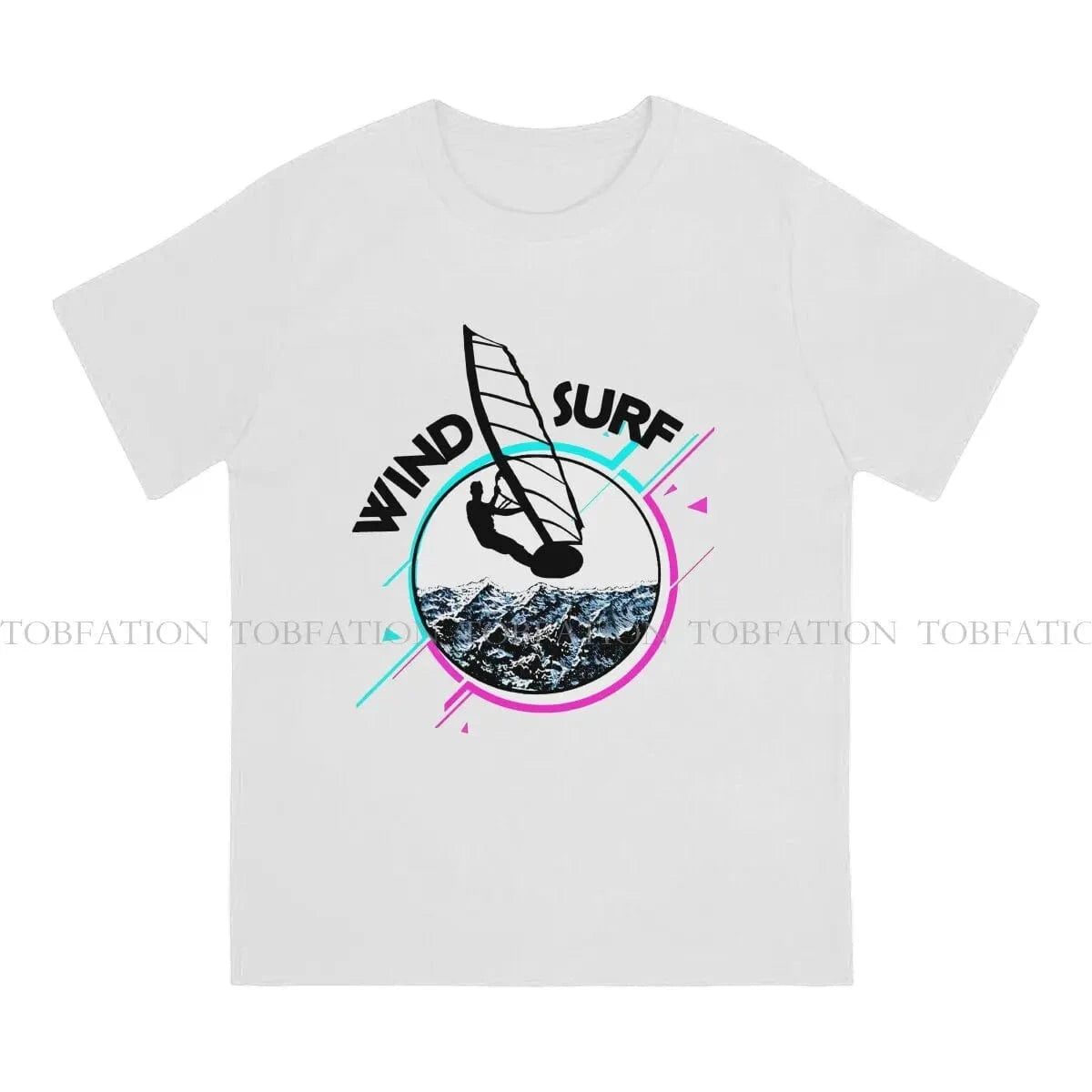 Windsurfing Gifts and Gear T-Shirt Windsurfing T-Shirt Men Style Pure Cotton Round Neck