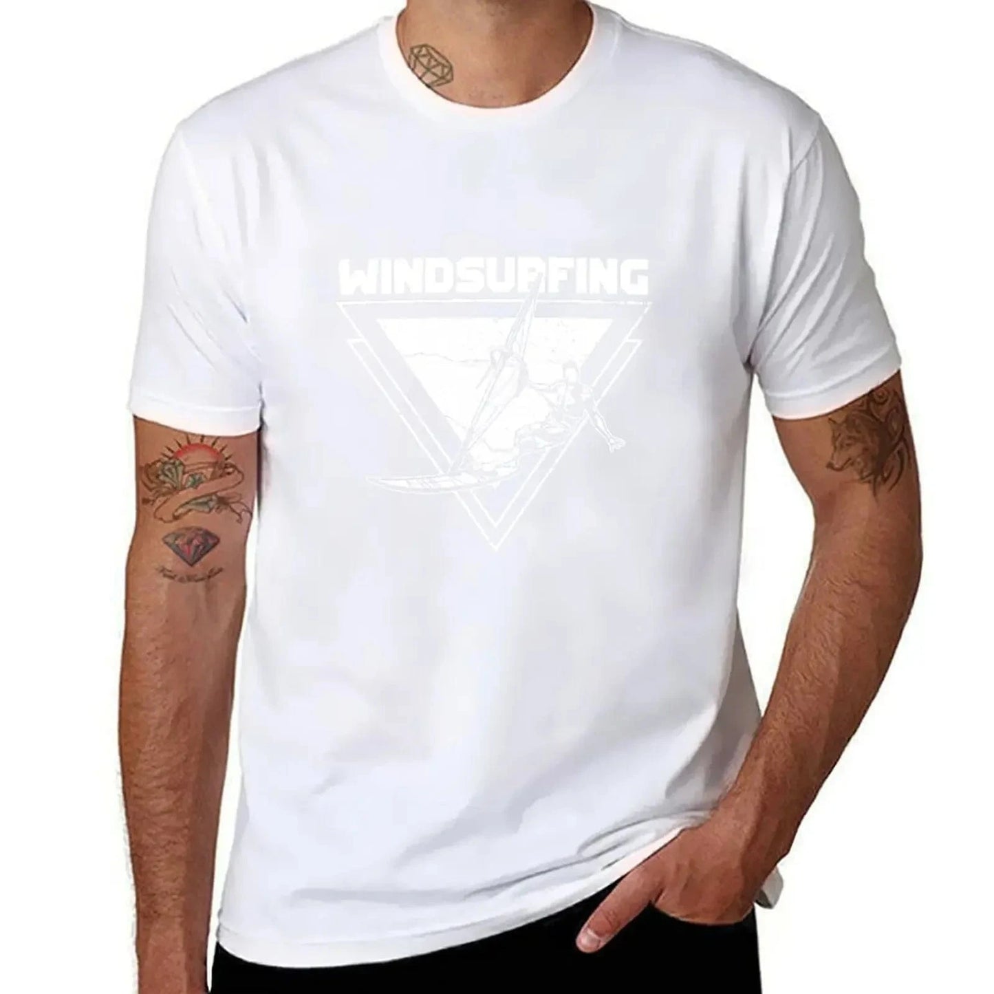 Windsurfing Gifts and Gear T-Shirt White / 4XL Windsurfing T-Shirt summer top black t-shirts for men