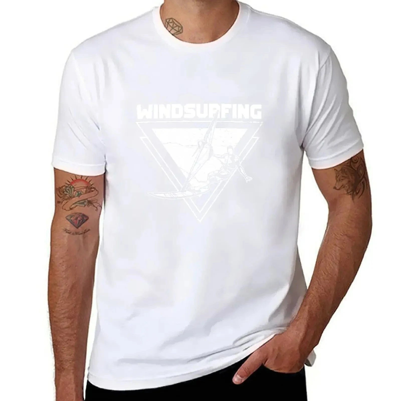 Windsurfing Gifts and Gear T-Shirt White / 4XL Windsurfing T-Shirt summer top black t-shirts for men
