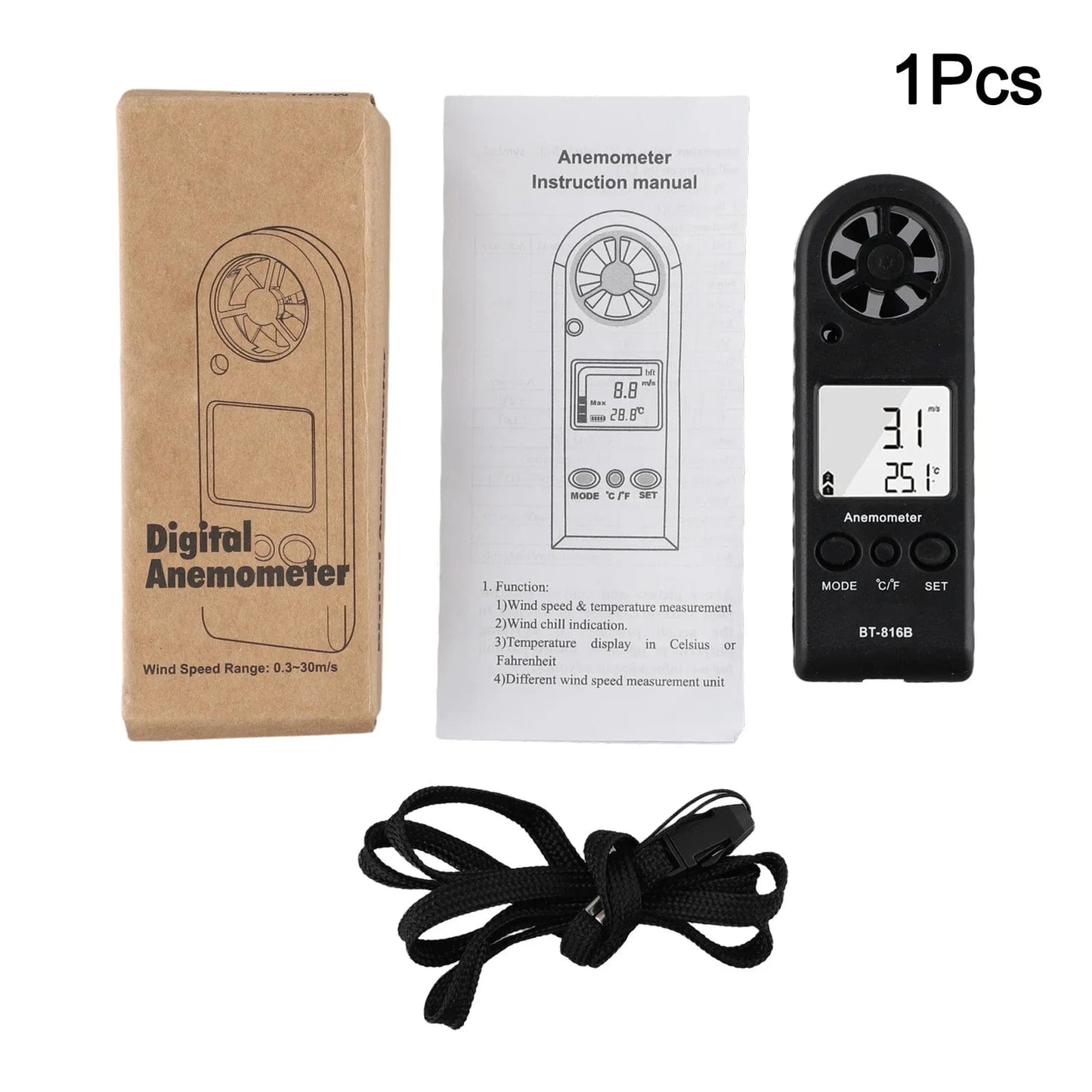 Windsurfing Gifts and Gear Windmeter 200007763:201336100 Digital Anemometer for Accurate Wind Speed Measurement