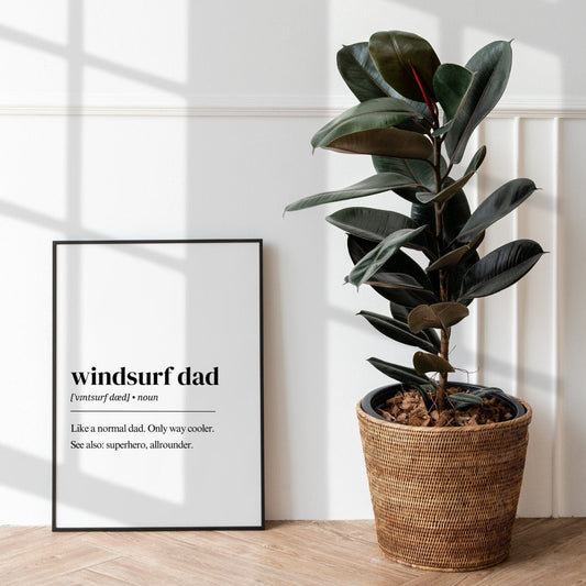 Windsurfing Gifts and Gear Windsurf Dad Definition digital download, Windsurf digital print, Wind poster, Wind surf gift, Windsurfer art, windsurf wall art, watersport
