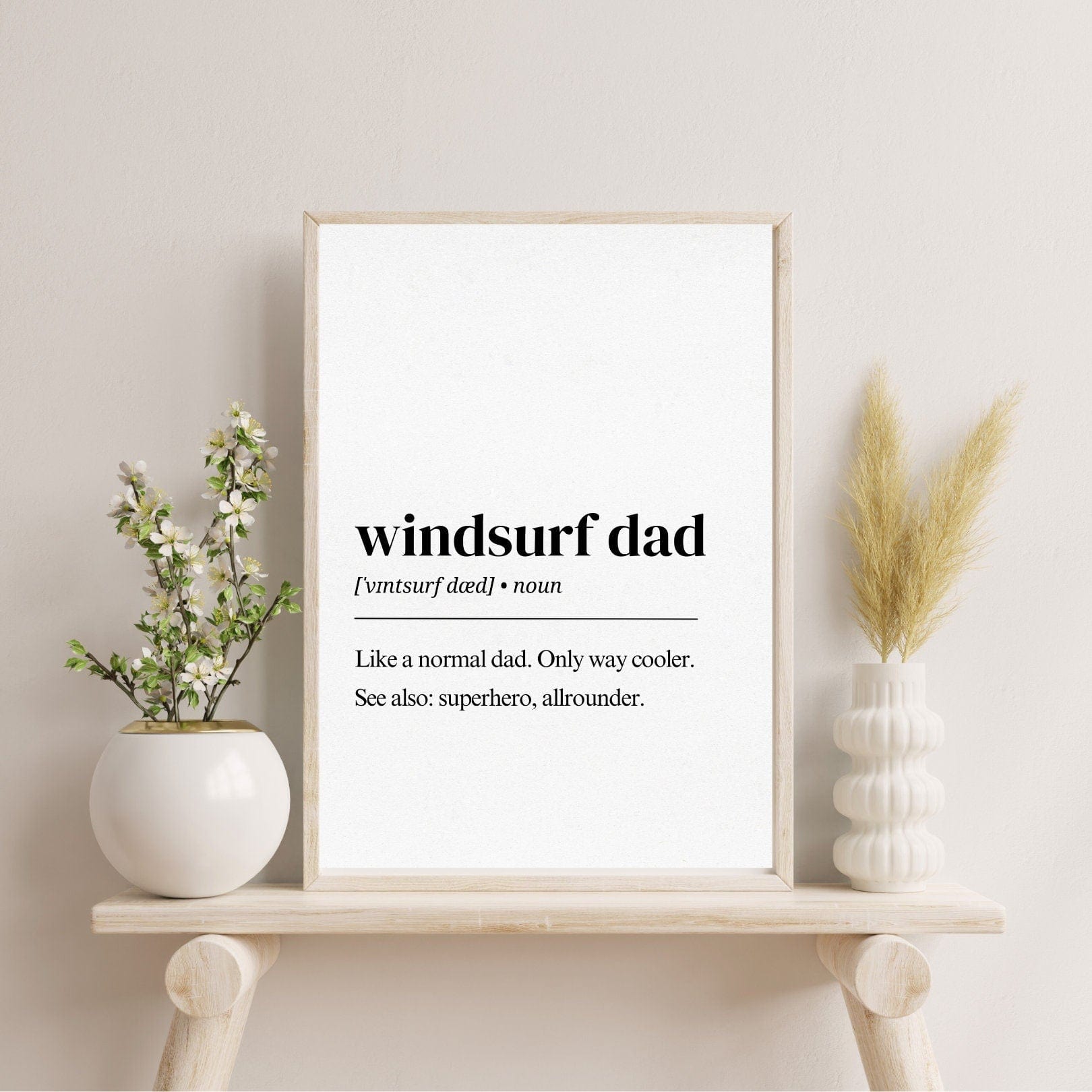 Windsurfing Gifts and Gear Windsurf Dad Definition digital download, Windsurf digital print, Wind poster, Wind surf gift, Windsurfer art, windsurf wall art, watersport