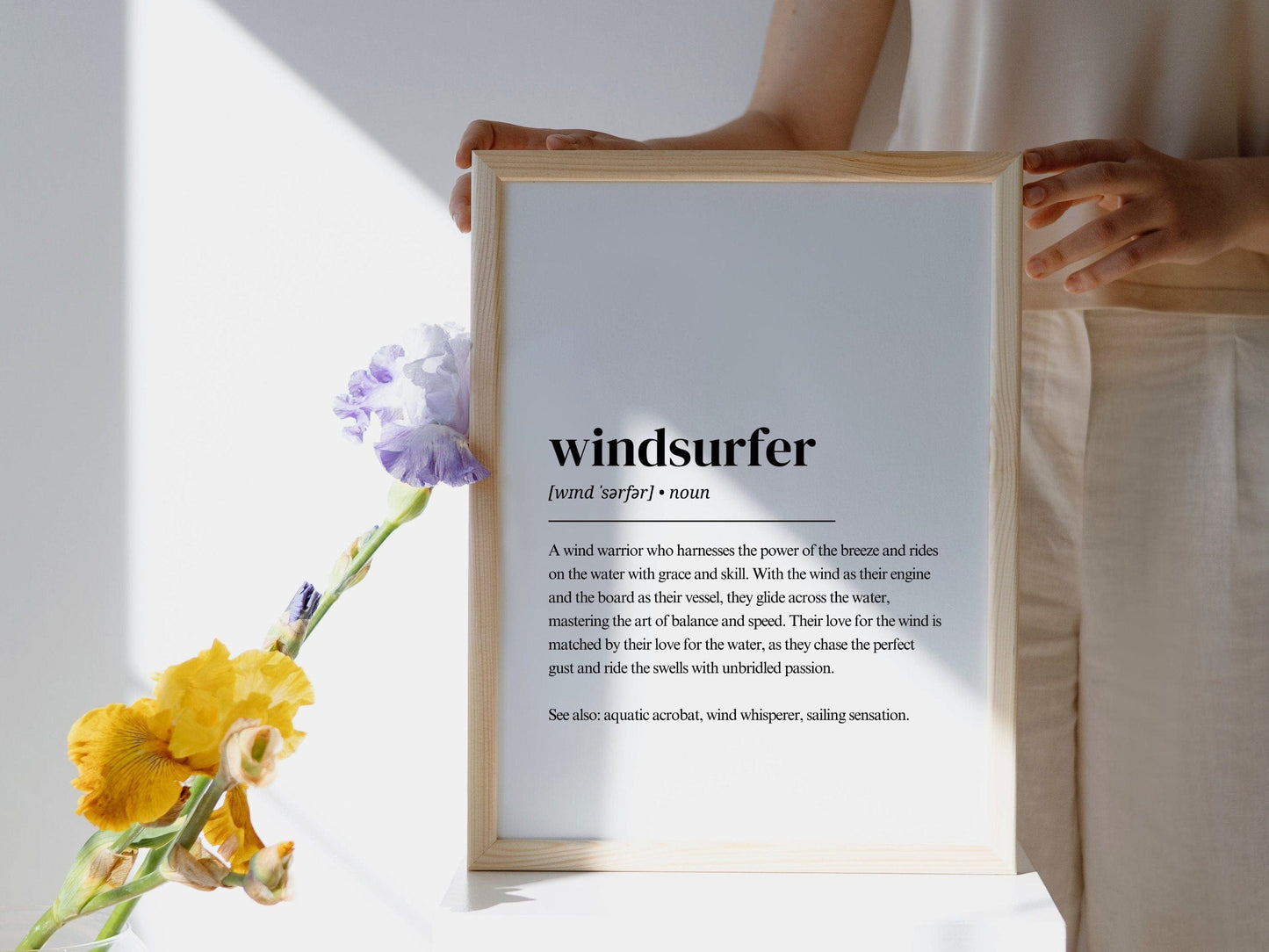 Windsurfing Gifts and Gear windsurfer definition | Windsurf digital print | Windsurf posters | windsurf gift | gift for windsurfer | windsurf wall art | digital download