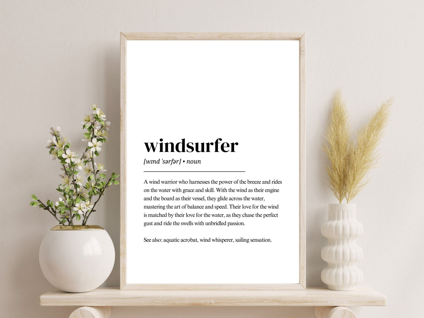 Windsurfing Gifts and Gear windsurfer definition | Windsurf digital print | Windsurf posters | windsurf gift | gift for windsurfer | windsurf wall art | digital download
