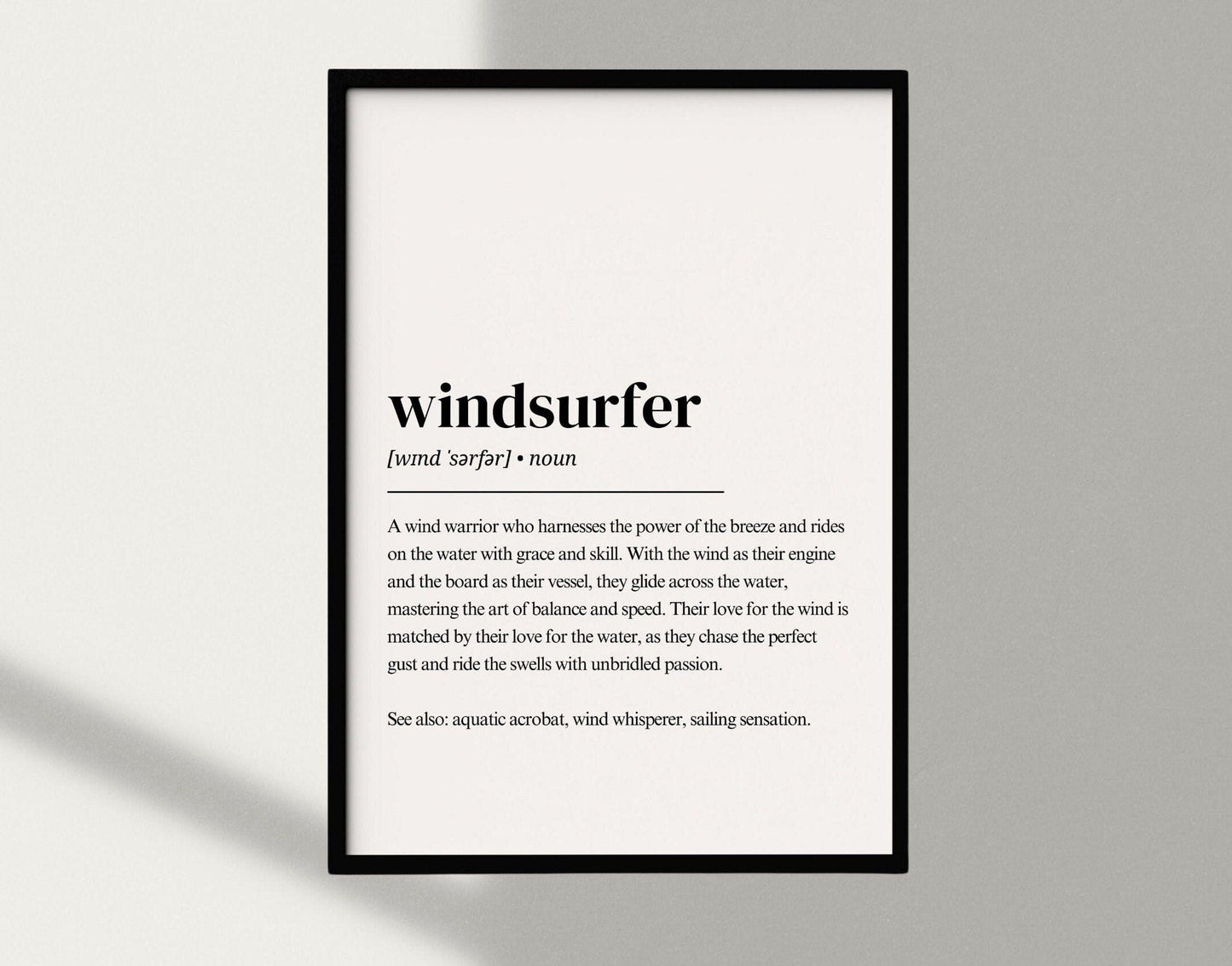 Windsurfing Gifts and Gear windsurfer definition | Windsurf digital print | Windsurf posters | windsurf gift | gift for windsurfer | windsurf wall art | digital download
